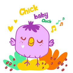 Baby chick cute animal vector design
