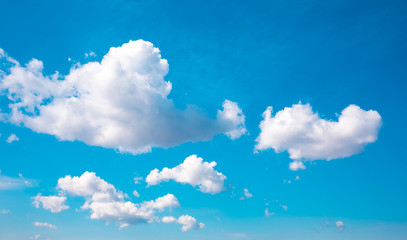 Obraz na płótnie Canvas Clean Blue sky with clouds