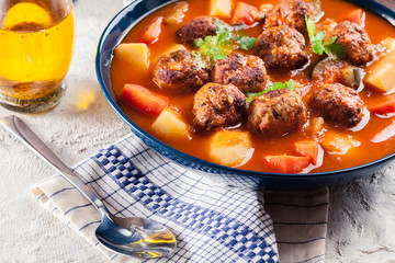 Albondigas - tomato soup with meatballs