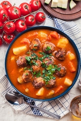 Albondigas - tomato soup with meatballs
