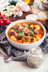 Albondigas - tomato soup with meatballs