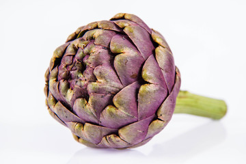 Obraz premium A single artichoke flower on a white background