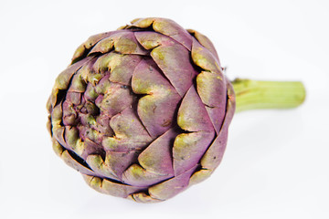 Obraz premium A single artichoke flower on a white background