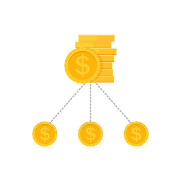 Money Diversification Revenue, Budget Split, Financial Diversification Portfolio. Bill Money Structure Increase