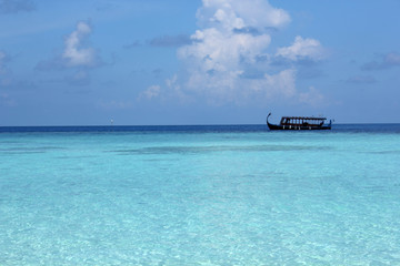 Fototapeta premium Mare maldiviano in Biyadhoo island, Maldives