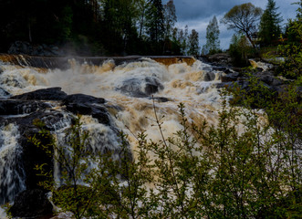 Kongsgossen, wodospad, waterfall, Amot, fossen, Amot, Norwegia, Norway, Norge