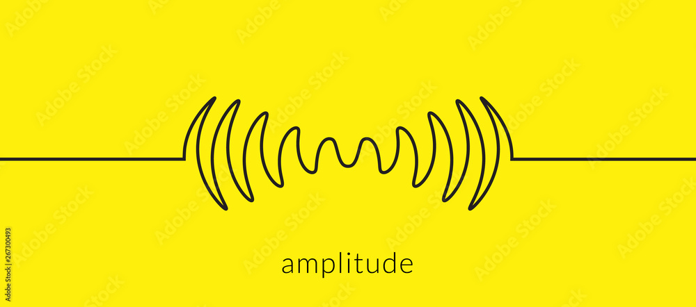 Poster audio sound wave music waveform. pulse audio record design signal line