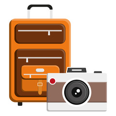 suitcase travel with camera photographic