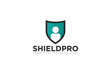 shield people logo and icon vector illustration design template