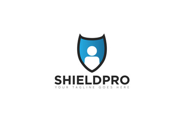 shield people logo and icon vector illustration design template