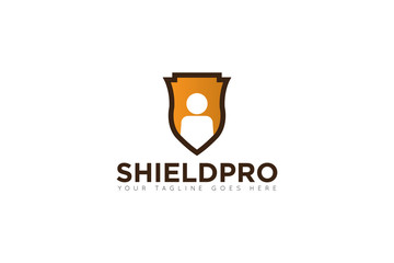 shield people logo and icon vector illustration design template