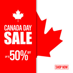 Happy Canada day Vector Template. design for banner, greeting cards or print.