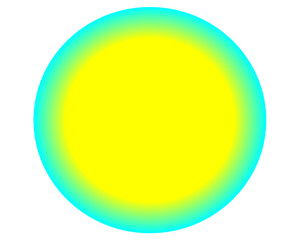 neon yellow blue circle ball on white background Glowing futuristic lines in a dark space with a modern concept. Generics presentations. Vector layout EPS10. Advertising design of brochures, blurred