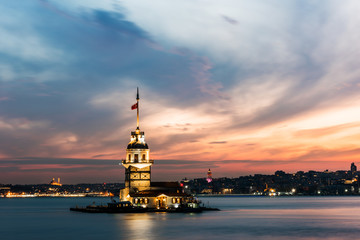 Maiden's Tower in Istanbul, Turkey (KIZ KULESI - USKUDAR).