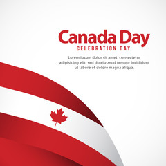 Happy Canada day Vector Template. design for banner, greeting cards or print.