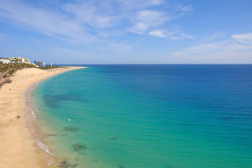 Beach Playa del Matorral. Morro Jable, Fuerteventura, Canary Islands.