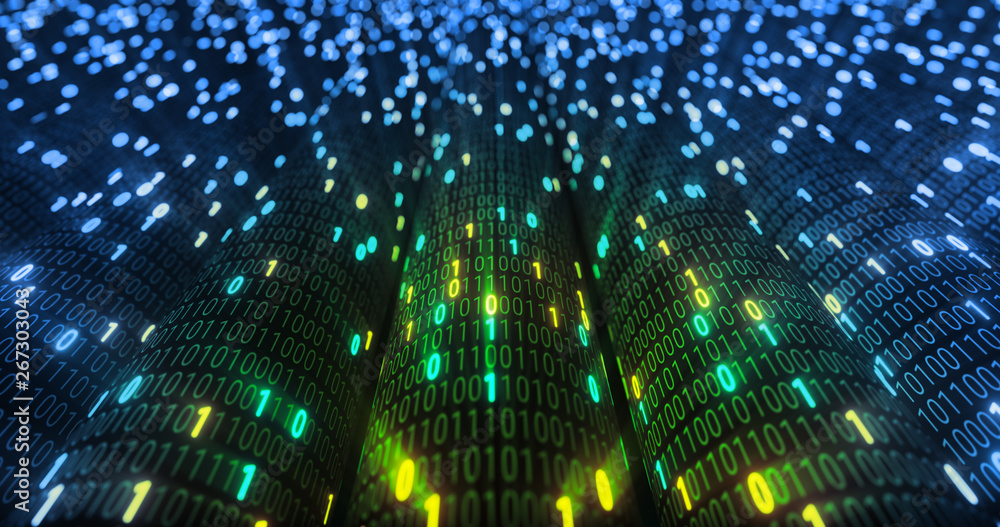 Poster futuristic data stream, digital flow. dynamic pattern with power rays and light.data transferring. i