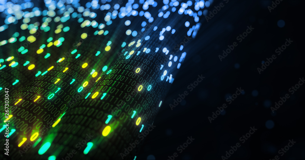 Poster futuristic data stream, digital flow. dynamic pattern with power rays and light.data transferring. i