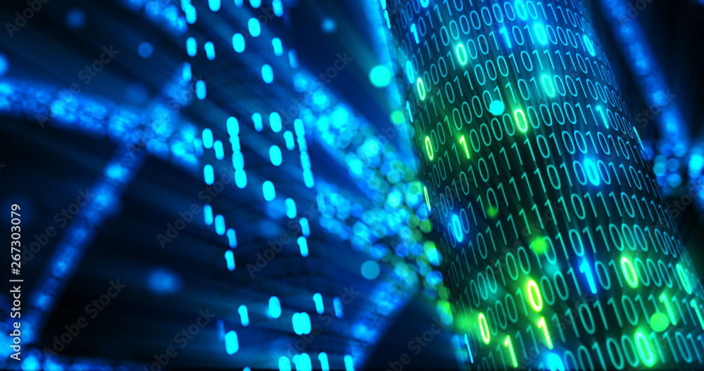 Poster futuristic data stream, digital flow. dynamic pattern with power rays and light.data transferring. i