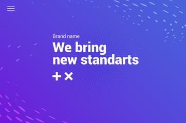 Landing page background gradient design, abstract graphic pattern geometric template web landing page