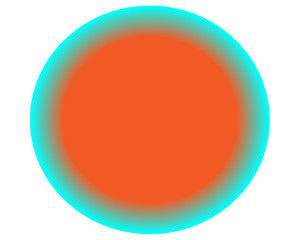 neon orange blue circle ball on white background Glowing futuristic lines in a dark space with a modern concept. Generics presentations. Vector layout EPS10. Advertising design of brochures, blurred