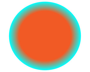 neon orange blue circle ball on white background Glowing futuristic lines in a dark space with a modern concept. Generics presentations. Vector layout EPS10. Advertising design of brochures, blurred