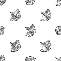 Fototapeta premium Seamless leaves pattern. Design for banner, poster, card, cover, invitation, placard brochure or header.