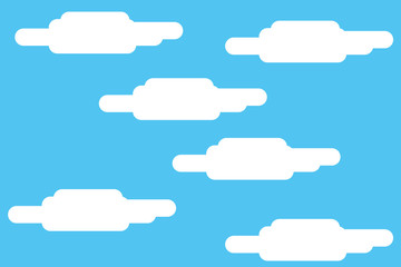 Cloudy blue sky landscape background. Seamless cloudy pattern. Abstract Design business concept Empty template copy space text for Ad website isolated