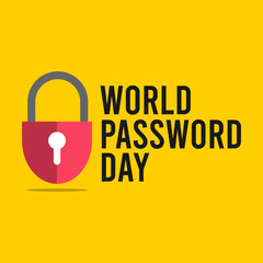 happy world password day vector template. design for your celebration.Print
