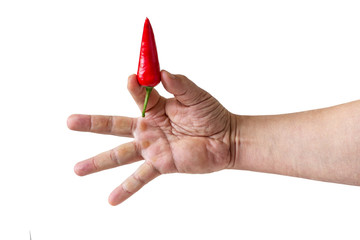 Splayed fingers and hot peppers