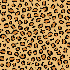 Leopard seamless print pattern animal vector skin texture