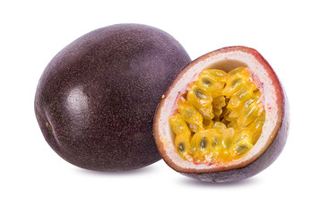 Passion fruit isolated on a white background