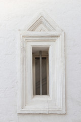 Vintage window in the old building