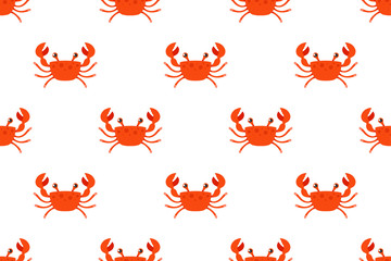 red crab on a white background. © PlutusART