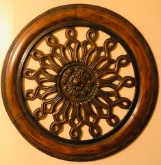 Wooden wall medallion