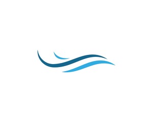 Fototapeta premium Water Wave symbol and icon Logo