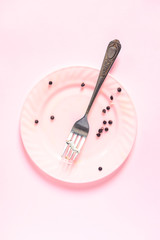 Pink empty and dirty place