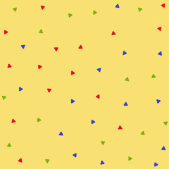 Multicolored Triangle Shape Confetti or Broken Glass Scattered Yellow Tone Design business concept. Business ad for website and promotion banners. empty social media ad