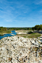 Fototapeta na wymiar Pont du Gard in France