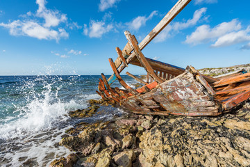 Coastline Views around the Caribbean Island of Curacao