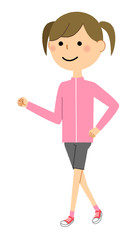 女の子　ウォーキング