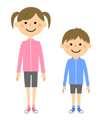 男の子　女の子　スポーツウェア