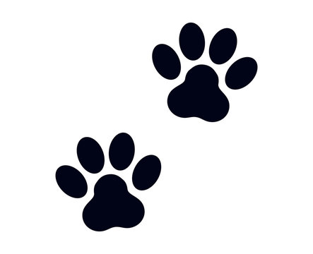 Pet paw print vector illustration