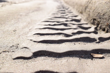small lines of sand