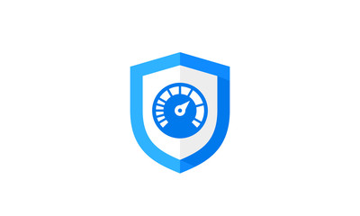 Obraz premium blue shield dashboard icon