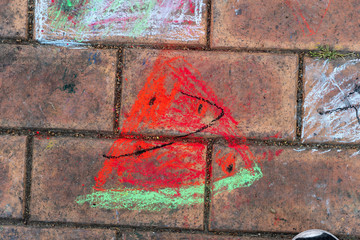 Graffiti painting on the floor