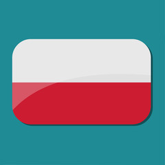 square with poland flag vector symbol illustration