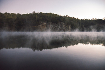 Paddle Boarding at Fort Dickerson Quarry in Knoxville Tennessee