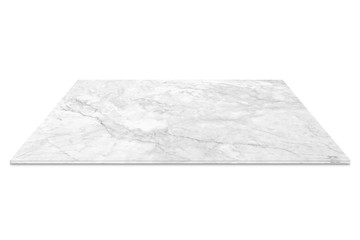 white marble counter isolated on white background