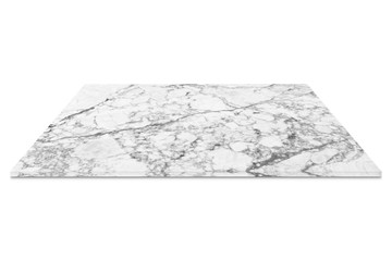 white marble counter isolated on white background